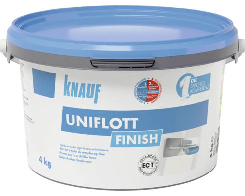 Finální stěrka KNAUF Uniflott Finish, 4 kg Knauf Uniflott Finish jemná hotová stěrka v kbelíku, 4 kg