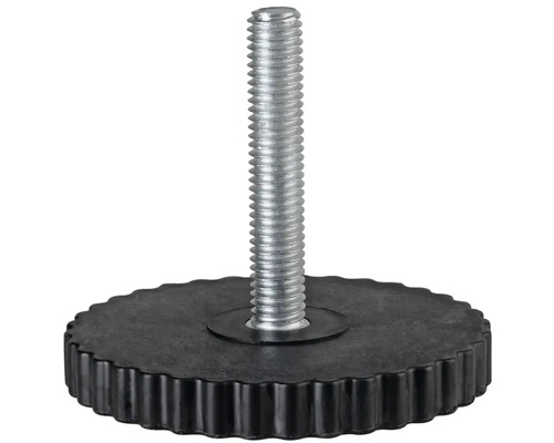 Stavitelná noha se závitem a vroubkovanou základnou