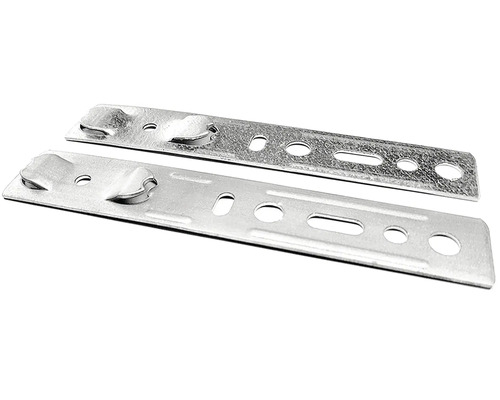 Kotva pro montáž plastových oken a dveří 37 mm, 8 ks Dvě kovové montážní desky s otvory pro upevnění