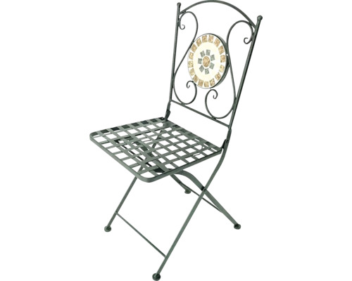 Zahradní židle s keramickou mozaikou