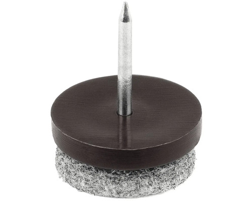 Klouzač s hřebíkem pro upevnění nábytku