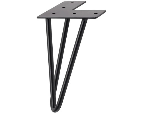 Kovová noha stolu s designem vlásenky a montážní deskou