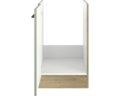 Otevřená koupelnová skříňka s dvířky