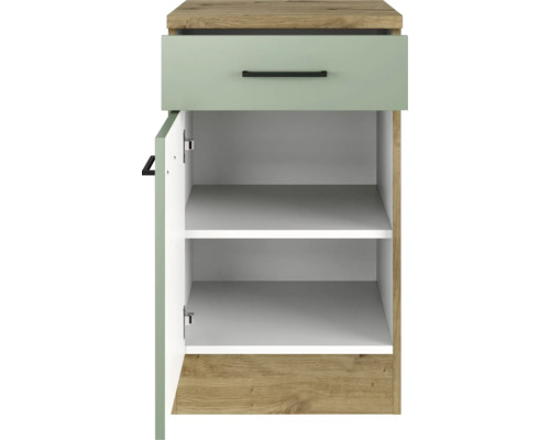 Skříňka se zásuvkou a dvířky s policemi