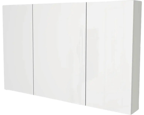 Zrcadlová skříňka bez osvětlení Devo Vena 2.0 110 x 15 x 70 cm pearl grey Bílá zrcadlová skříňka se třemi dvířky do koupelny