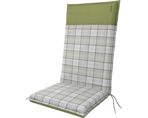Polstr na židli a křeslo s vysokou opěrkou 119 x 48 x 6 cm Doppler CASA 4403 Podsedák na zahradní židli s kostkovaným vzorem