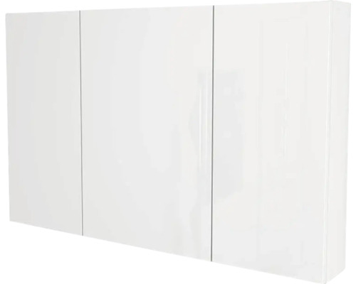 Zrcadlová skříňka bez osvětlení Devo Vena 2.0 110 x 15 x 70 cm arctic white HG Zrcadlová skříňka se třemi dvířky do koupelny
