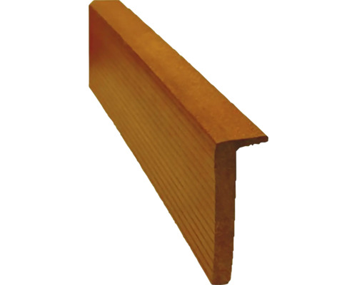 Ukončovací profil WPC L Light Brown 12 x 58 x 4000 mm T-profil z dřeva
