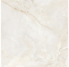 Detail světlé, lesklé dlaždice s mramorovým vzorem