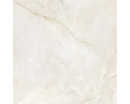 Detail světlé, lesklé dlaždice s mramorovým vzorem