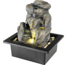 Dekorativní pokojová fontána se vzhledem kamene a osvětlením
