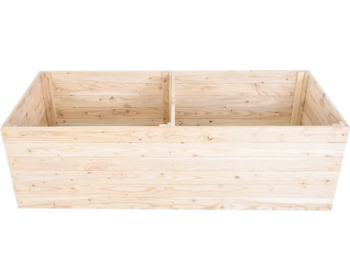 Dřevěný vyvýšený záhon se dvěma přihrádkami