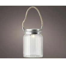 Zahradní osvětlení solární skleněné Ø 10 x 15 cm 1 LED, teplé bílé světlo