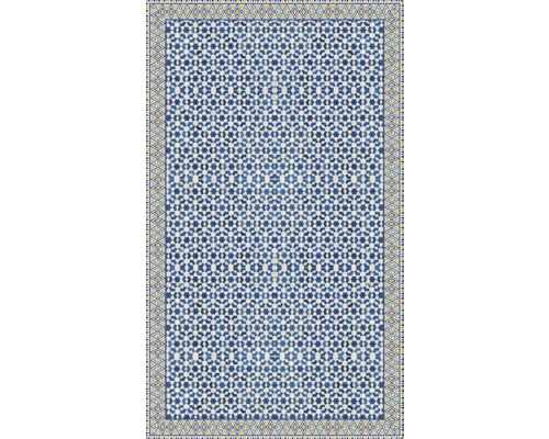 Koberec s geometrickým hvězdicovým vzorem a okrajem