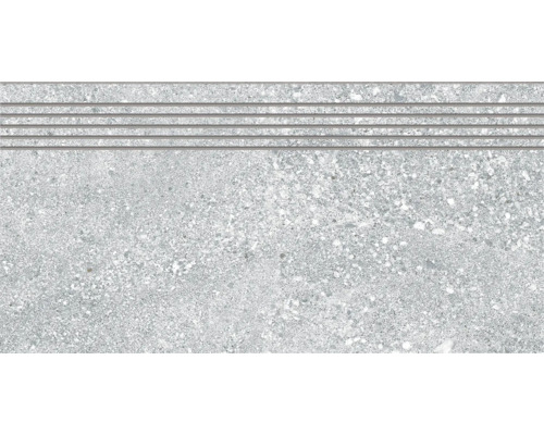 Schodovka imitace kamene Stein šedá 30x60 cm