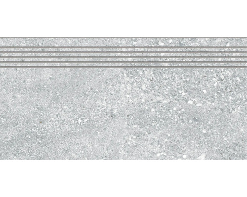 Schodovka imitace kamene Stein šedá 30x60 cm