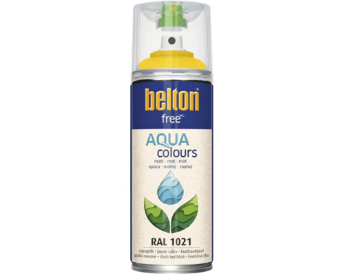 Barva ve spreji BELTON žlutá hořčičná 1021 matná 400 ml Belton Free Aqua Colours sprej