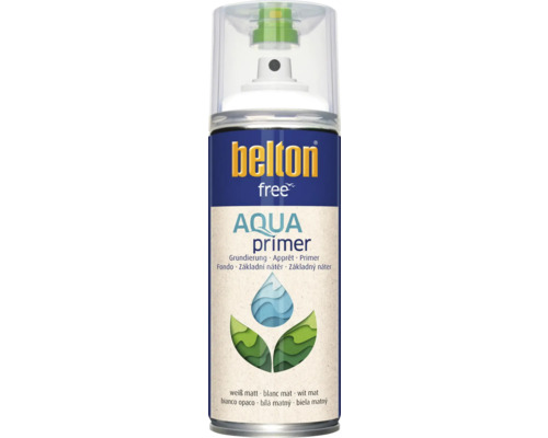 Barva ve spreji BELTON Free PU základ bílá matná 400 ml Belton Free Aqua Primer sprej bílý matný