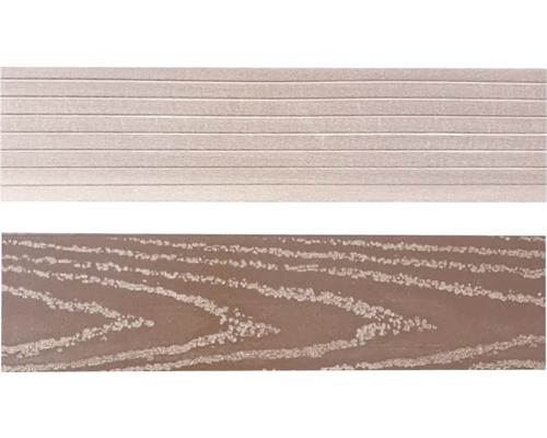 Detail terasových prken ze dřeva a WPC