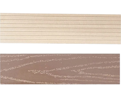 Ukončovací profil WPC plný Light Brown 11 x 70 x 4000 mm Dva profily terasových desek z dřevoplastového kompozitu
