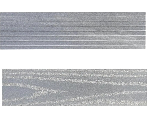 Ukončovací profil WPC plný Light Grey 11 x 70 x 4000 mm WPC terasová prkna s rýhovaným vzhledem a vzhledem dřeva