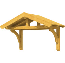 Dřevěná konstrukce stříšky pro vchody do domu