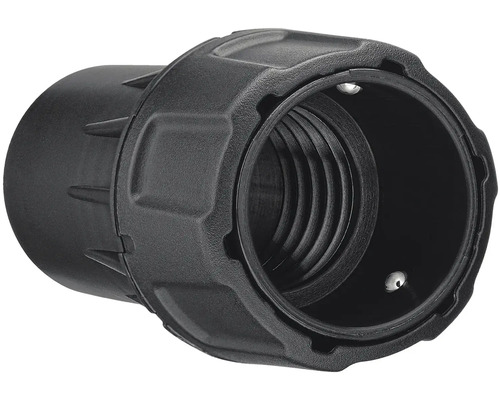 Černá plastová hadicová spojka s vnitřním závitem