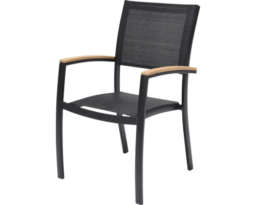 Zahradní židle s područkami z hliníku a textilním potahem