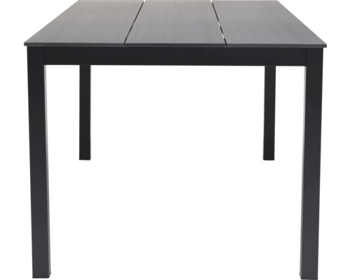 Obdélníkový zahradní stůl se stolovou deskou a čtyřmi nohami