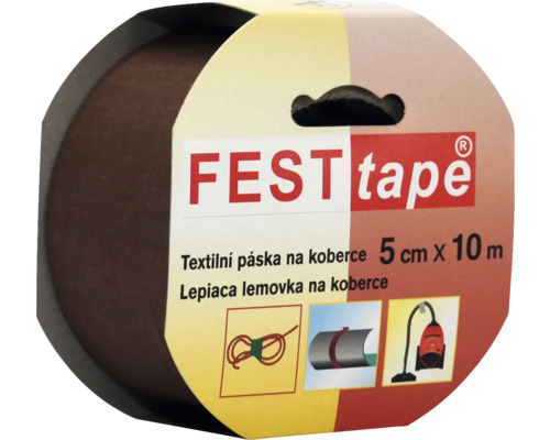 Kobercová páska FEST tape textilní hnědá 50mm x 10m