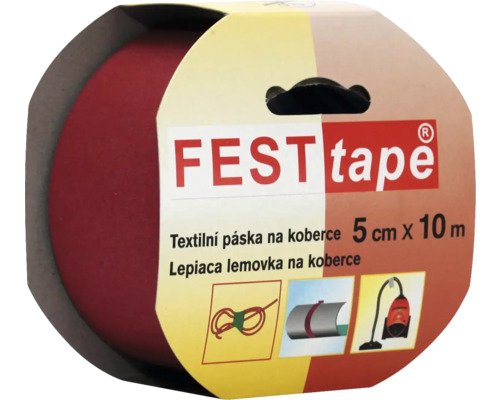 Kobercová páska FEST tape textilní červená 50mm x 10m