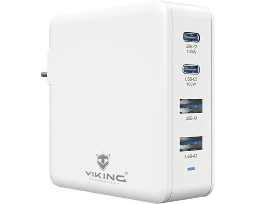 Nabíjecí adaptér VIKING VCH100PD 100W 2x USB-C, 2x USB-A
