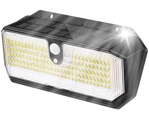 LED solární nástěnné osvětlení VIKING S282 IP65 25W 2600lm 6000K černé