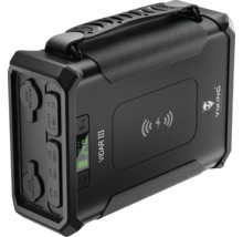 Přenosný černý zdroj napájení s USB porty