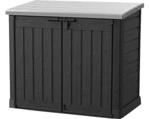 Zahradní skříň s dřevěným efektem a dvěma dveřmi