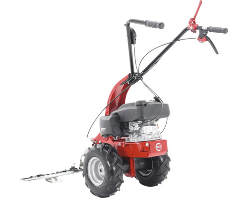 Jednoosý stroj s velkým kolem a žací lištou