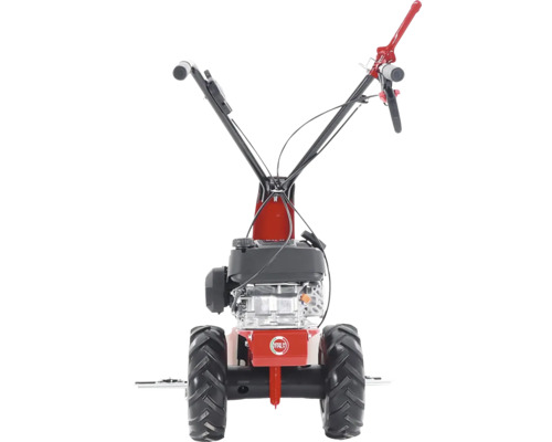Motorová kypřič s koly a rukojetí