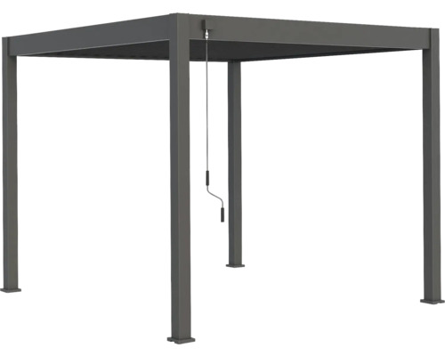 Pergola bioklimatická Rojaplast Intro Plus 400 x 300 x 255 cm volně stojící antracit