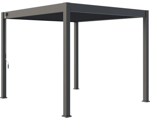 Volně stojící šedá pergola do zahrady