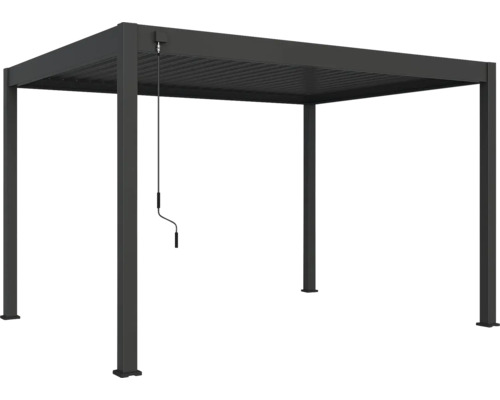 Pergola bioklimatická Rojaplast Intro Neo 400 x 300 x 255 cm volně stojící antracit Volně stojící pergola s klikovým mechanismem pro zahradu
