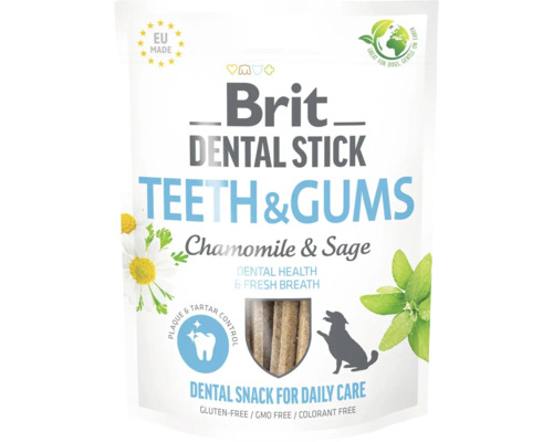 Pamlsek pro psy Brit Dental Stick Teeth & Gums 7 ks