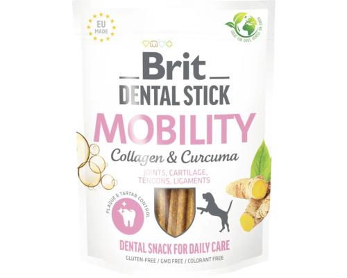 Pamlsek pro psy Brit Dental Stick Mobility 7 ks Brit Dental Stick Mobility psí pamlsky na podporu mobility