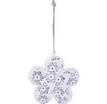 Dekorativní kovová květina k zavěšení s květinovým vzorem