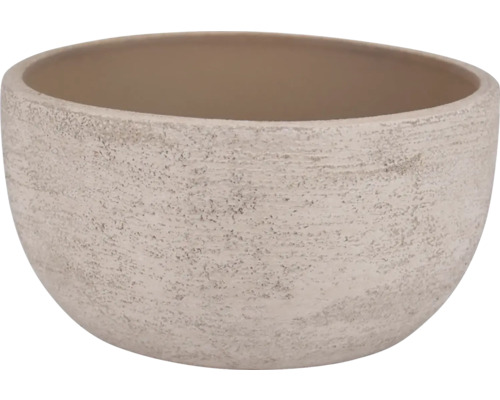 Obal na květináč BRAGA Ø 19 x 10 cm béžový Květináč s hrubým povrchem