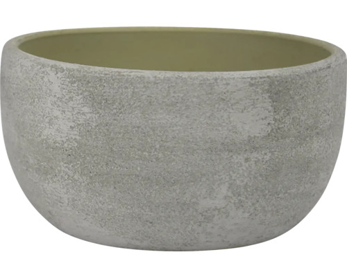 Šedý květináč s hrubou texturou