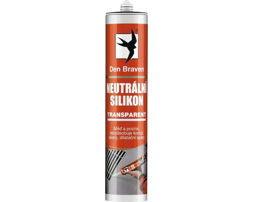 Neutrální silikon DEN BRAVEN Oxim 280 ml transparentní Den Braven Neutrální silikon transparentní v kartuši