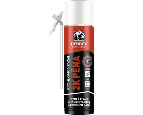 Montážní pěna PUR DEN BRAVEN 2K rychlomontážní trubičková 400 ml Debbex 2K pěnová dóza pro rychlou montáž