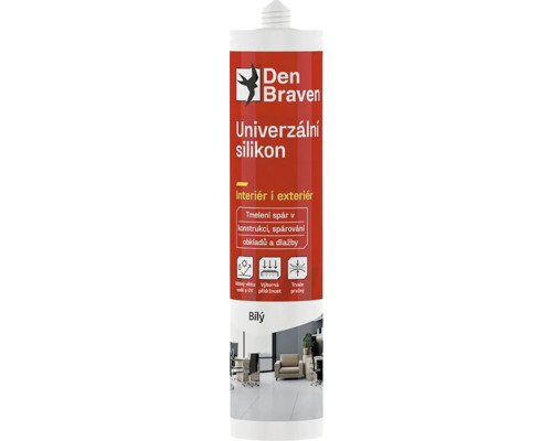 Univerzální silikon DEN BRAVEN 280 ml bílý