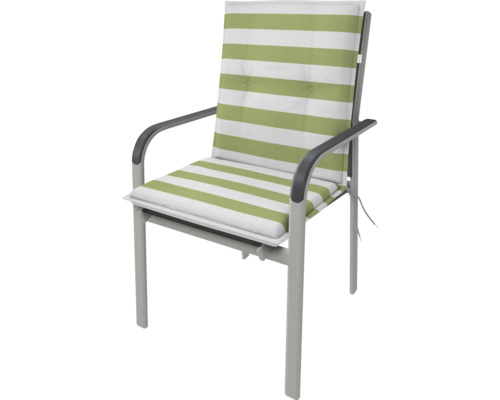 Zahradní židle s područkami a pruhovaným polstrováním