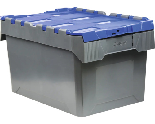 Profi skladovací box Industrial 600x340x400 mm šedý, modrý